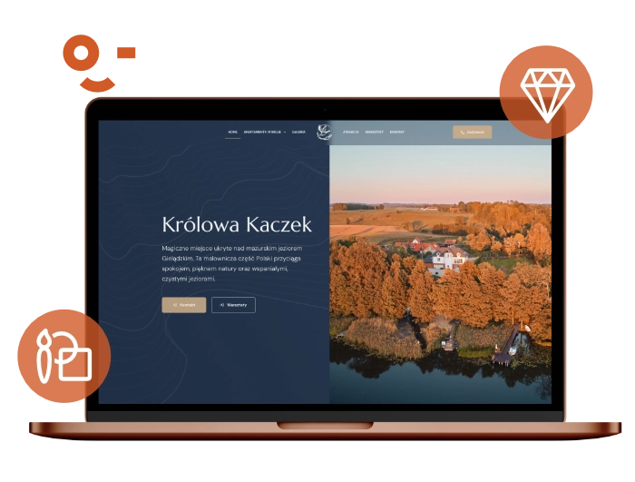 Pensjonat Królowa Kaczek wiolipcreates projektowanie stron internetowych landing page