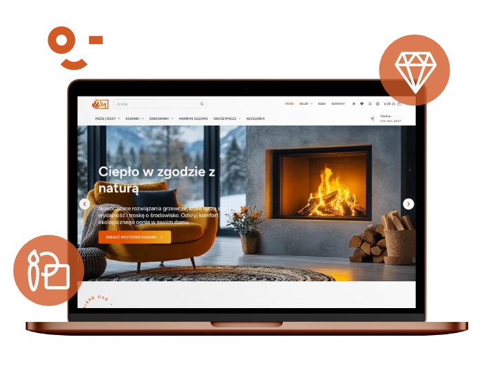 Kominek Marzeń wiolipcreates projektowanie stron internetowych landing page