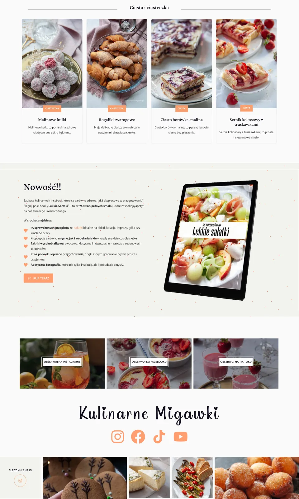 Kulinarne migawki wiolipcreates projektowanie stron internetowych landing page