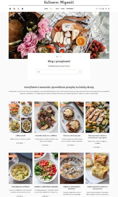 Kulinarne migawki blog wiolipcreates projektowanie stron internetowych landing page