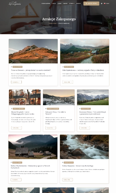 Willa za Cieszynianką  blog wiolipcreates projektowanie stron internetowych landing page